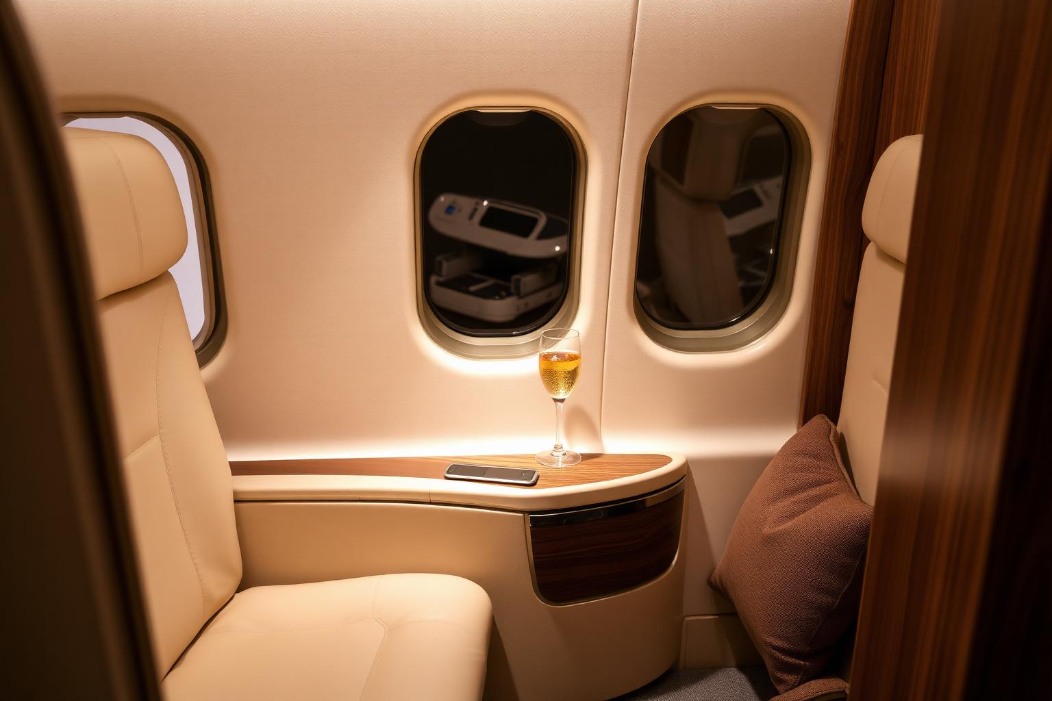 First class airline suite