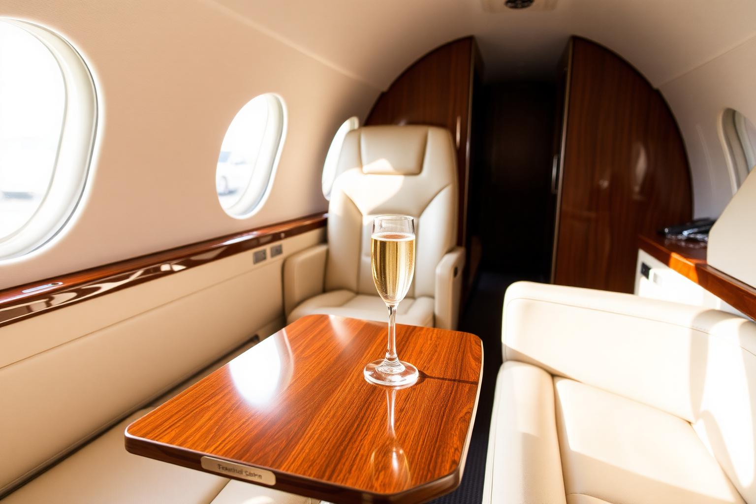 Private jet cabin