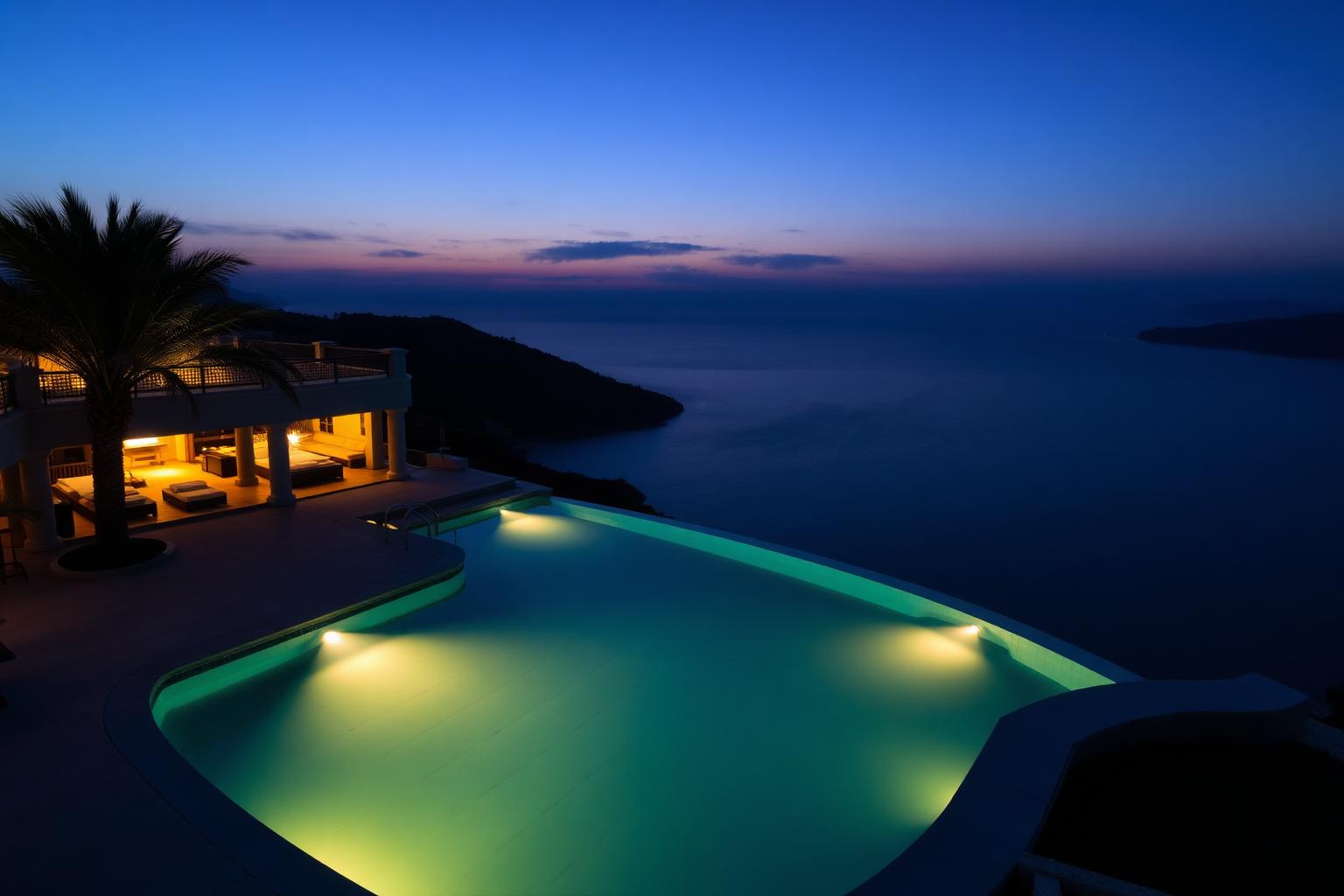 Cliffside villa with infinity pool